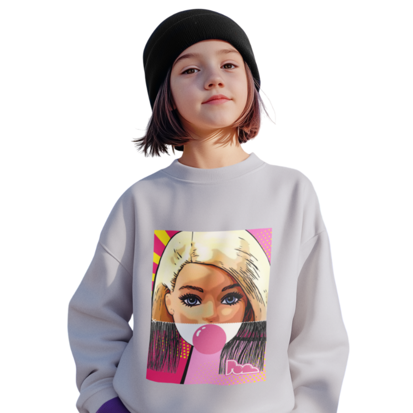 Felpa girocollo Pop "Barbie" KIDS - PopbyAlessandro