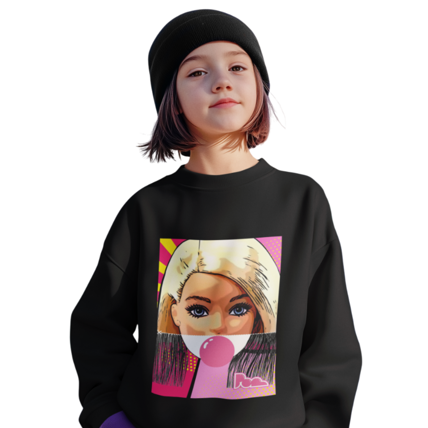 Felpa girocollo Pop "Barbie" KIDS - PopbyAlessandro