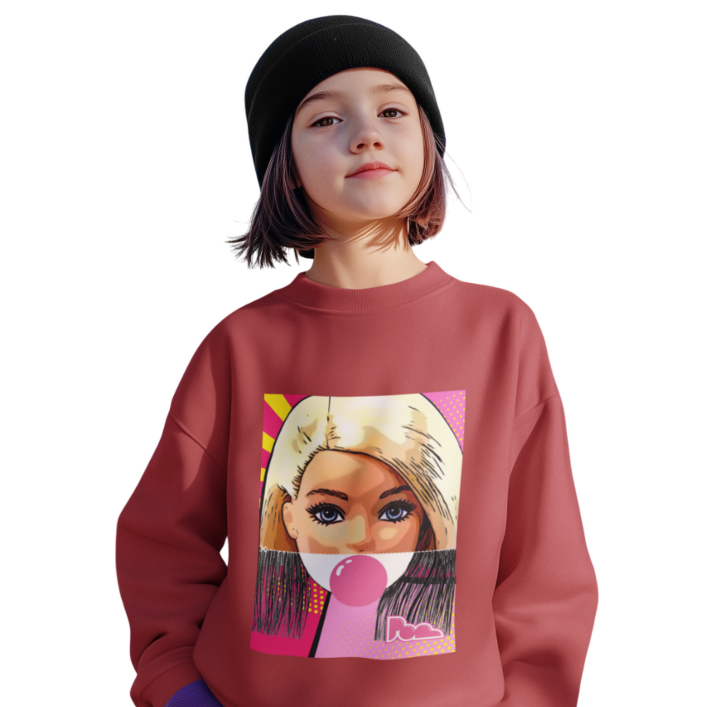 Felpa girocollo Pop "Barbie" KIDS - PopbyAlessandro
