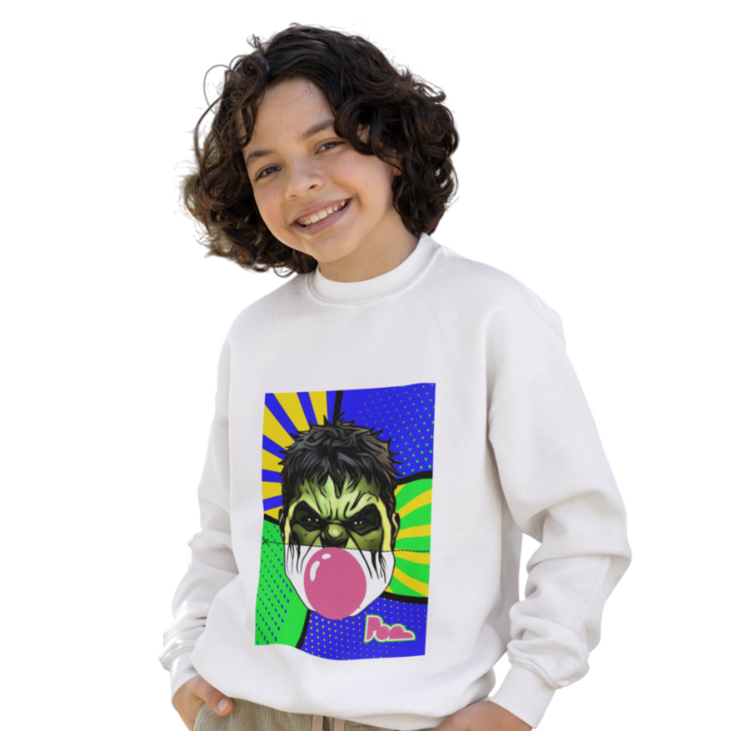 Felpa girocollo Pop "Hulk" KIDS - PopbyAlessandro