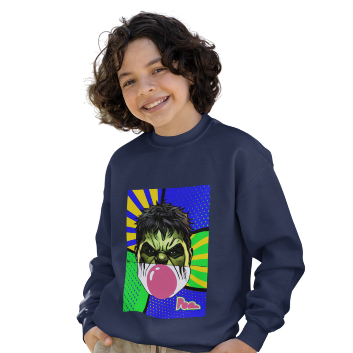 Felpa girocollo Pop "Hulk" KIDS - PopbyAlessandro