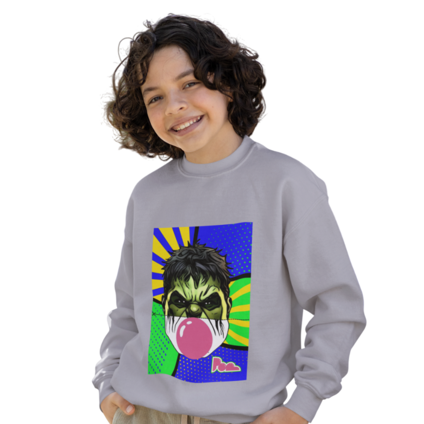 Felpa girocollo Pop "Hulk" KIDS - PopbyAlessandro
