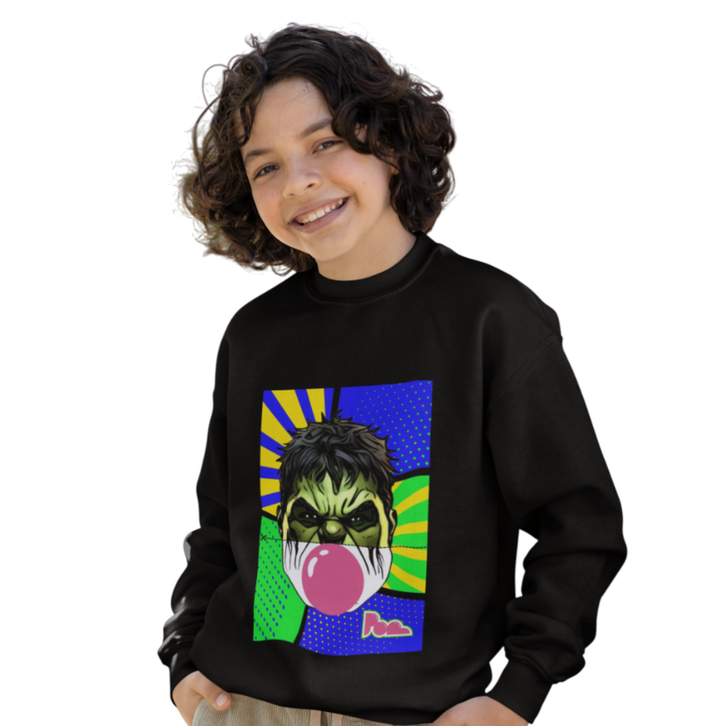 Felpa girocollo Pop "Hulk" KIDS - PopbyAlessandro