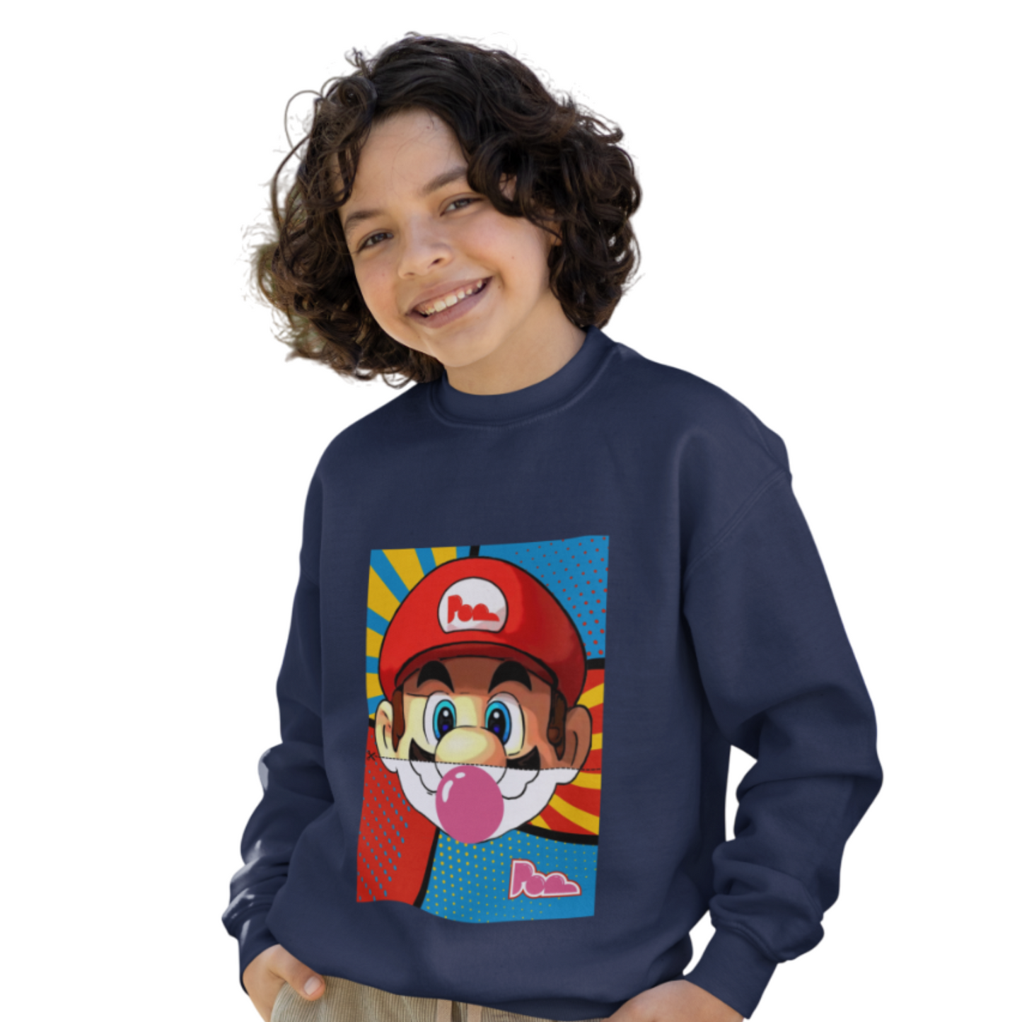 Felpa girocollo Pop "Mario" KIDS - PopbyAlessandro