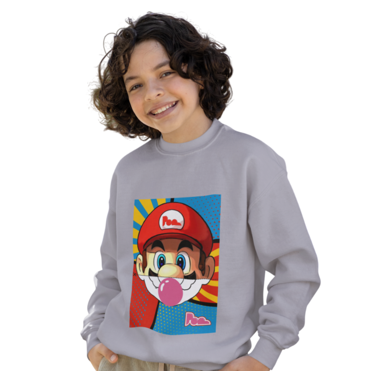 Felpa girocollo Pop "Mario" KIDS - PopbyAlessandro