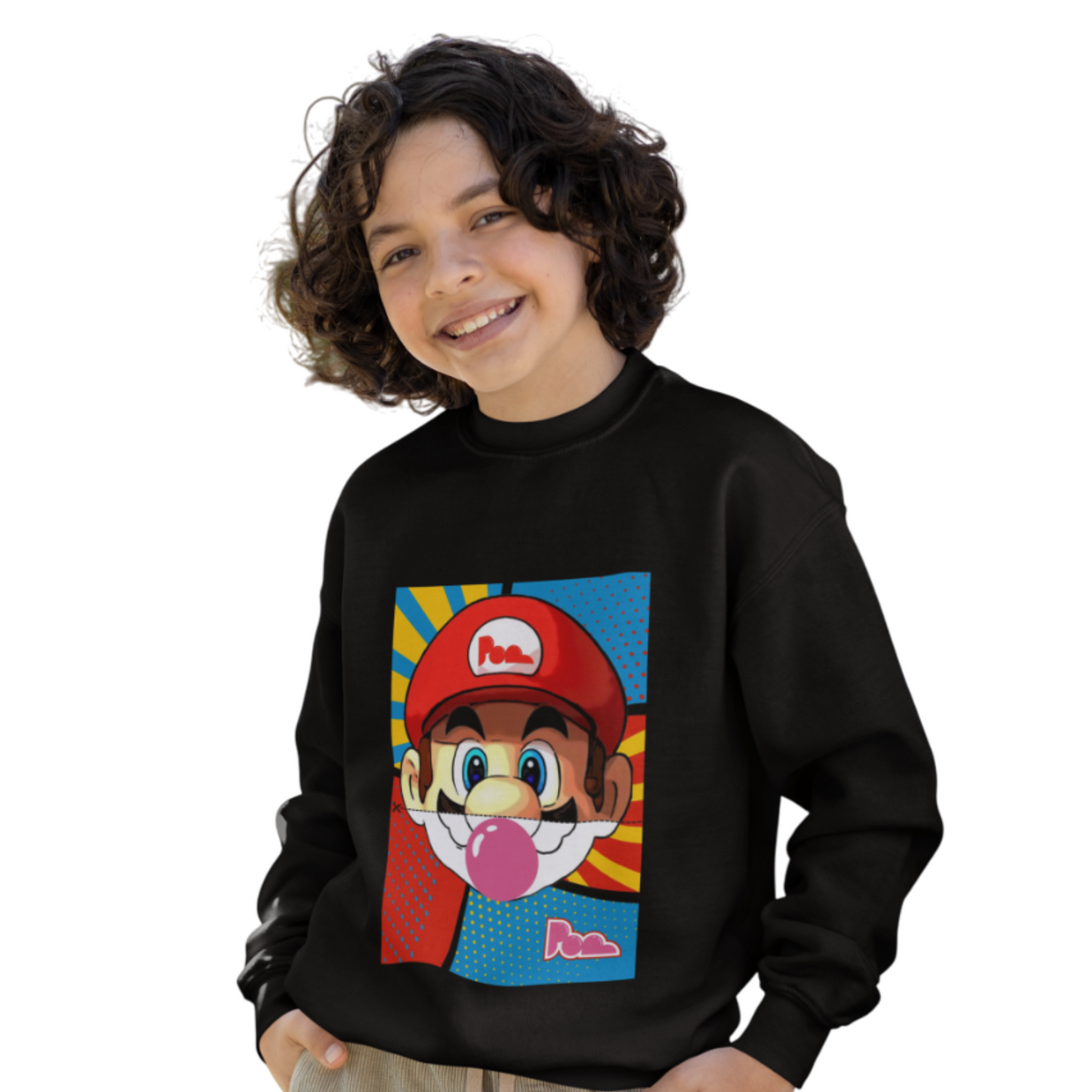 Felpa girocollo Pop "Mario" KIDS - PopbyAlessandro