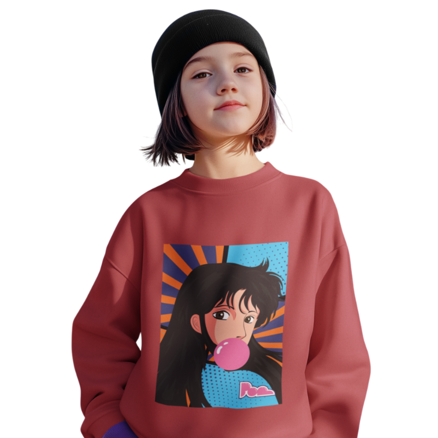Felpa girocollo Pop "Occhi di gatto" KIDS - PopbyAlessandro