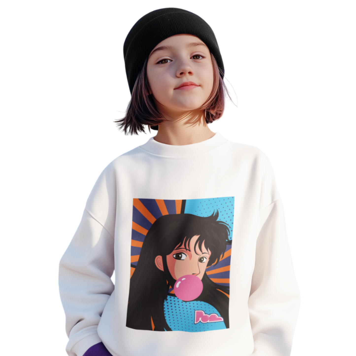 Felpa girocollo Pop "Occhi di gatto" KIDS - PopbyAlessandro