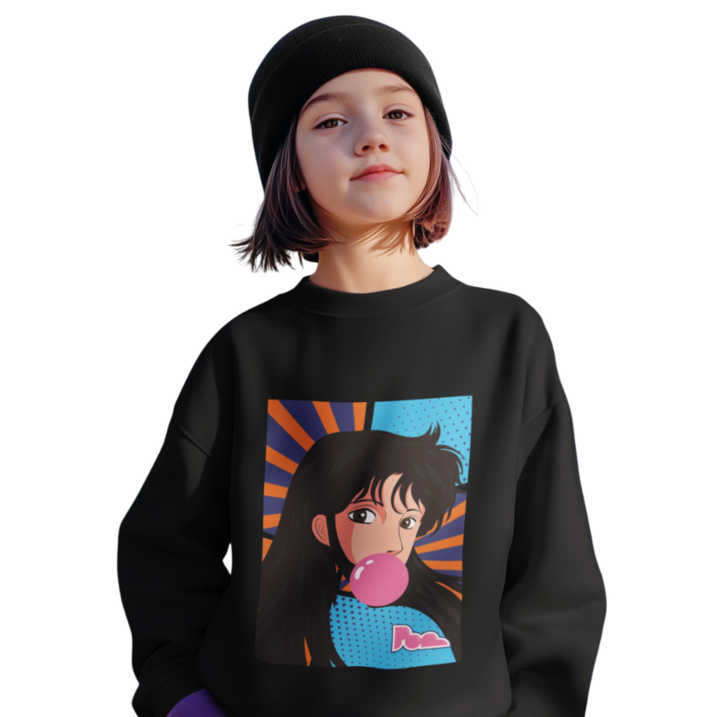 Felpa girocollo Pop "Occhi di gatto" KIDS - PopbyAlessandro