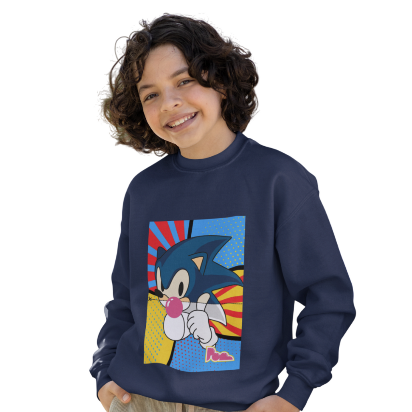 Felpa girocollo Pop "Sonic" KIDS - PopbyAlessandro