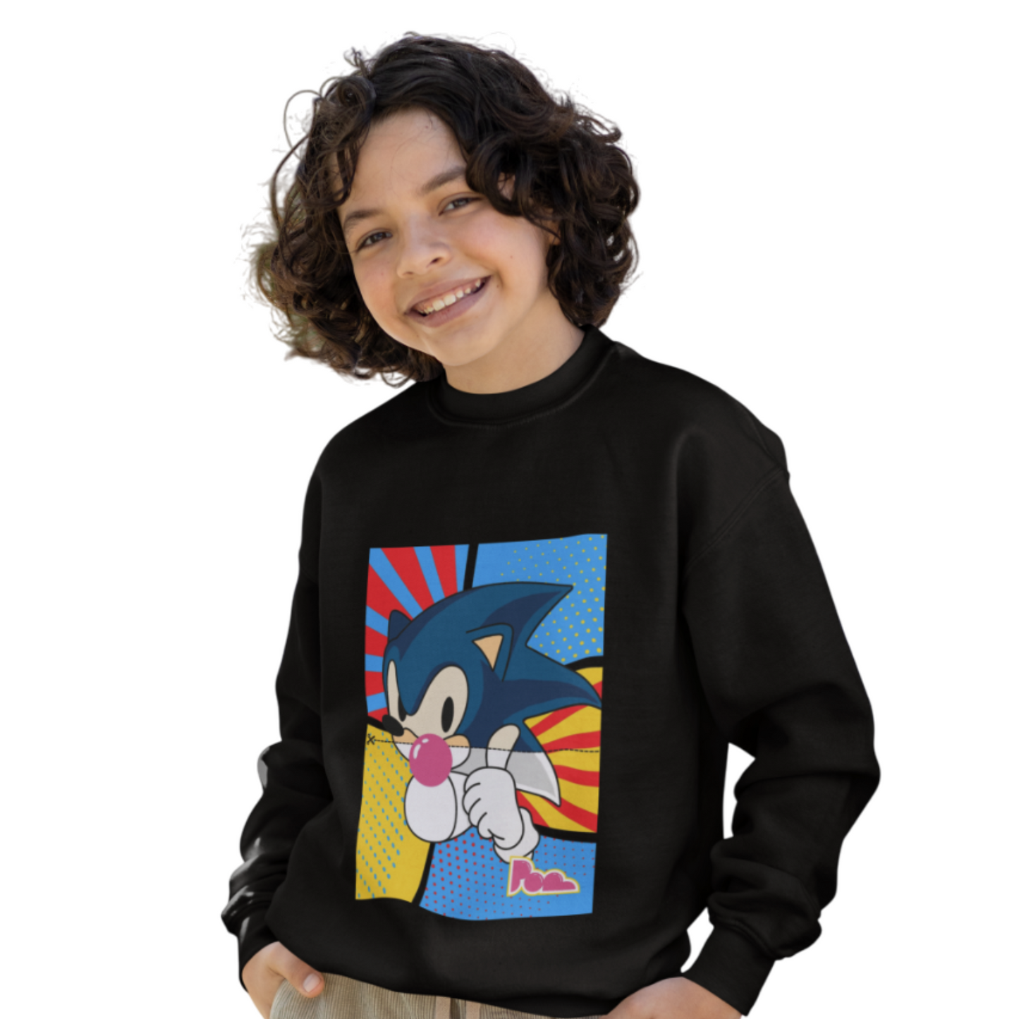 Felpa girocollo Pop "Sonic" KIDS - PopbyAlessandro