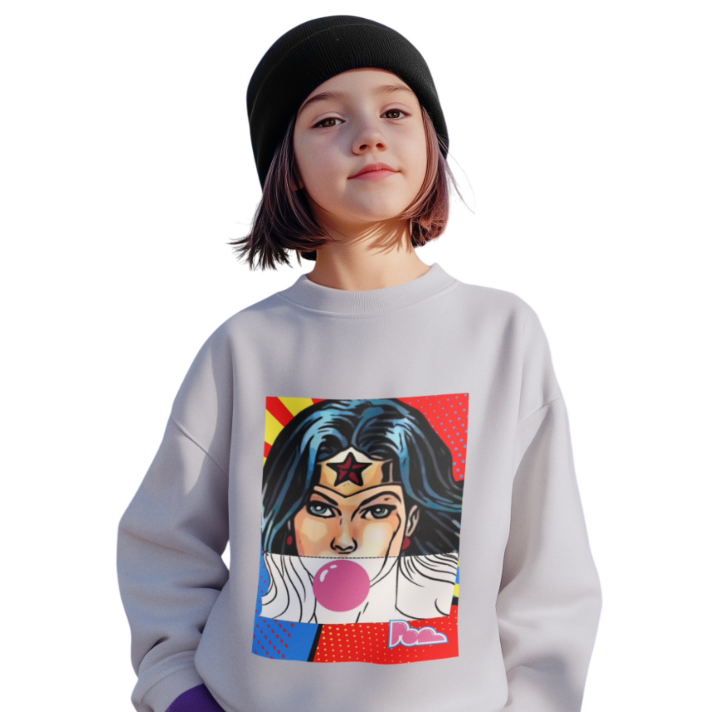 Felpa girocollo Pop "Wonder Woman" KIDS - PopbyAlessandro