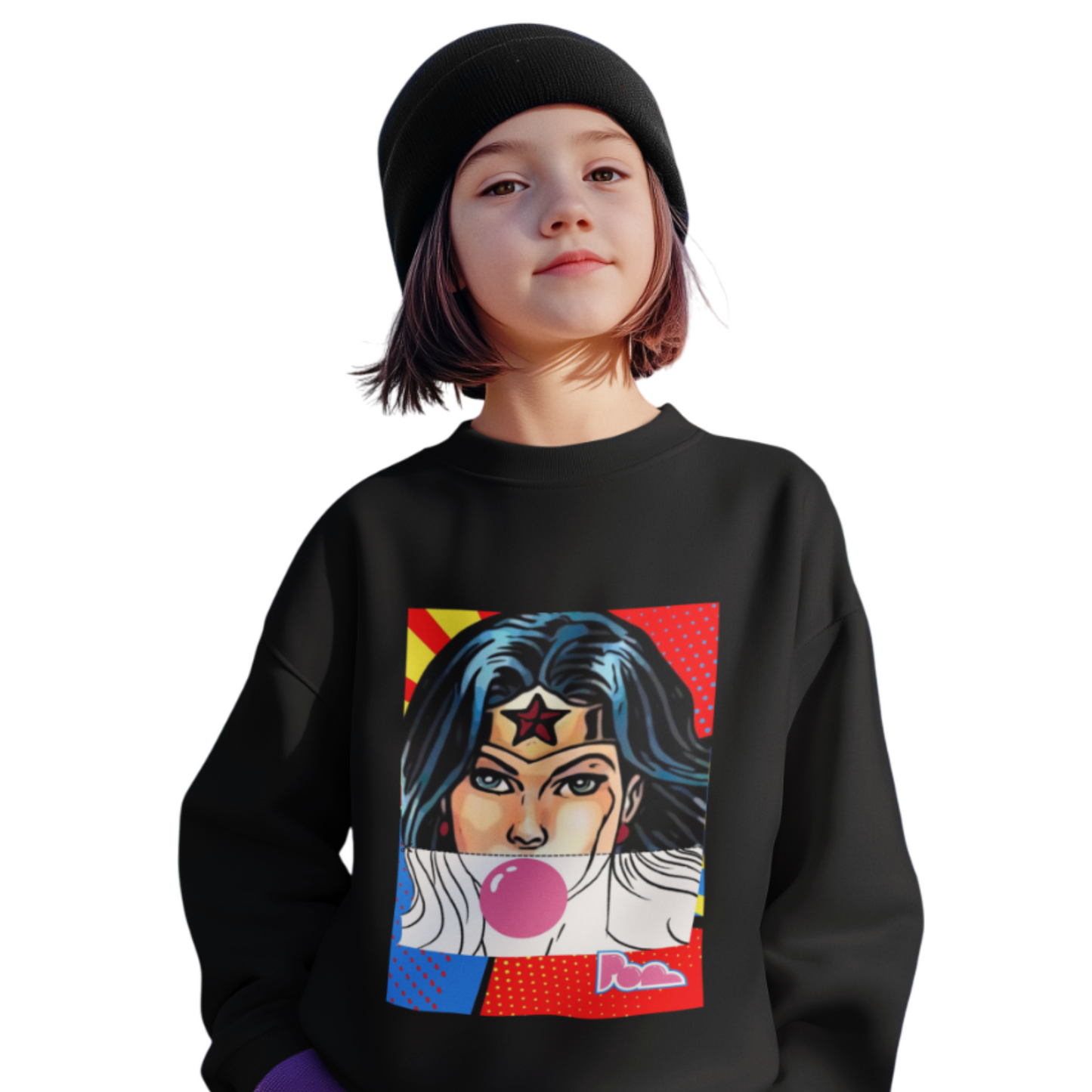 Felpa girocollo Pop "Wonder Woman" KIDS - PopbyAlessandro