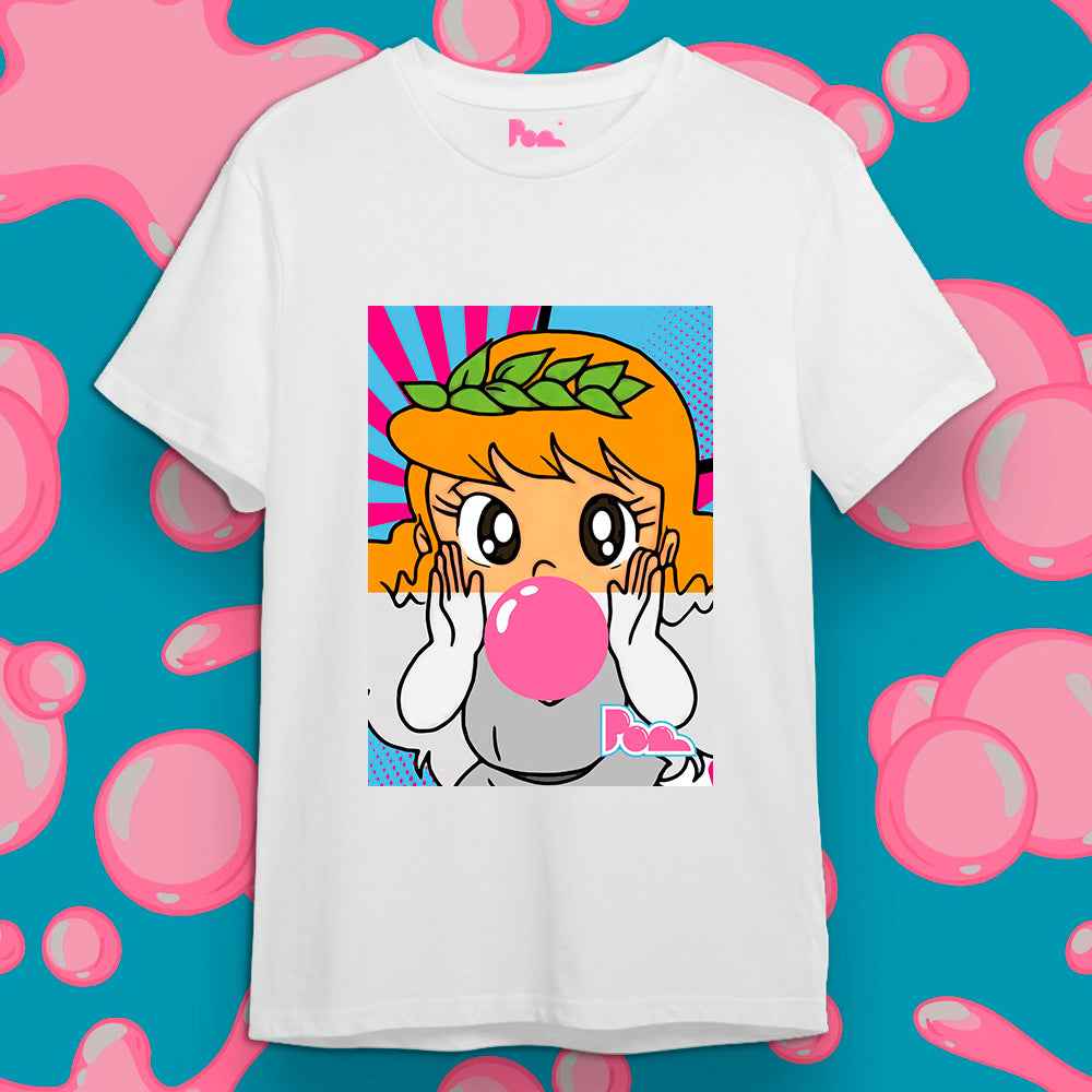 IMage T-Shirt Uomo: 'Sembrava Talco Pollon' - Maglietta Bianca Taglia M, Ispirata Ad Anime & Videogiochi