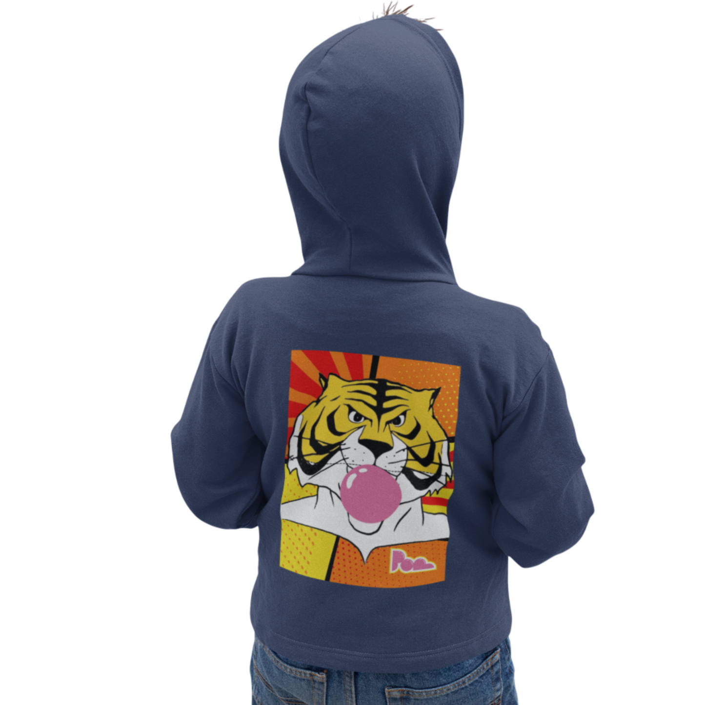 Felpa con zip Pop "Uomo tigre" KIDS - PopbyAlessandro