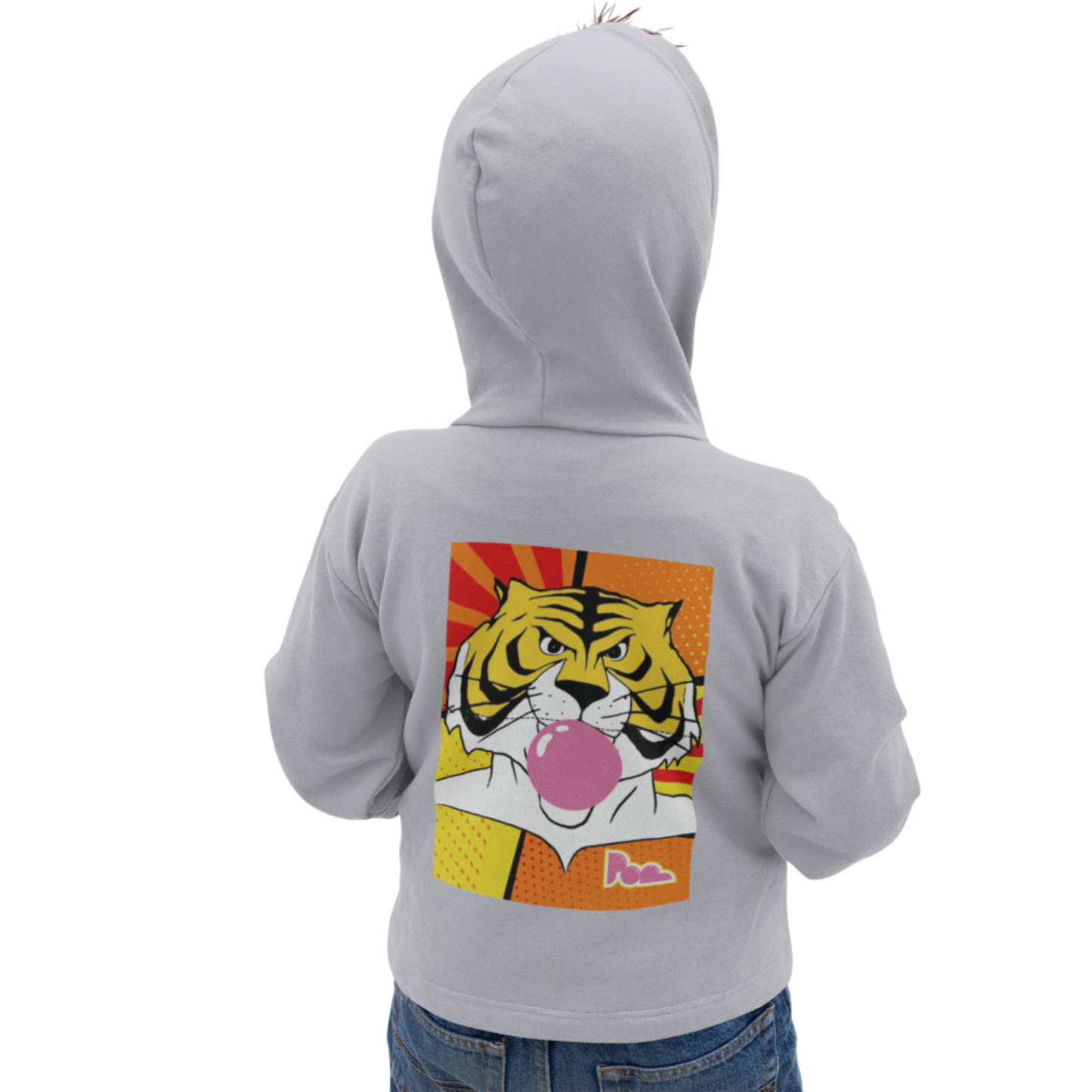 Felpa con zip Pop "Uomo tigre" KIDS - PopbyAlessandro