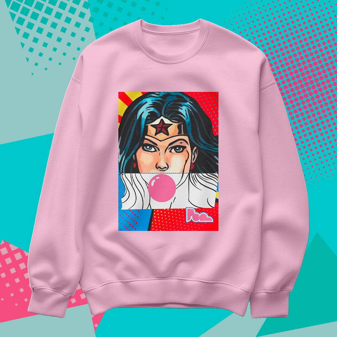 Felpa Pop Girocollo "Wonder Woman"