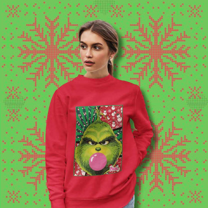 Felpa Girocollo "Xmas Grinch" - Pop