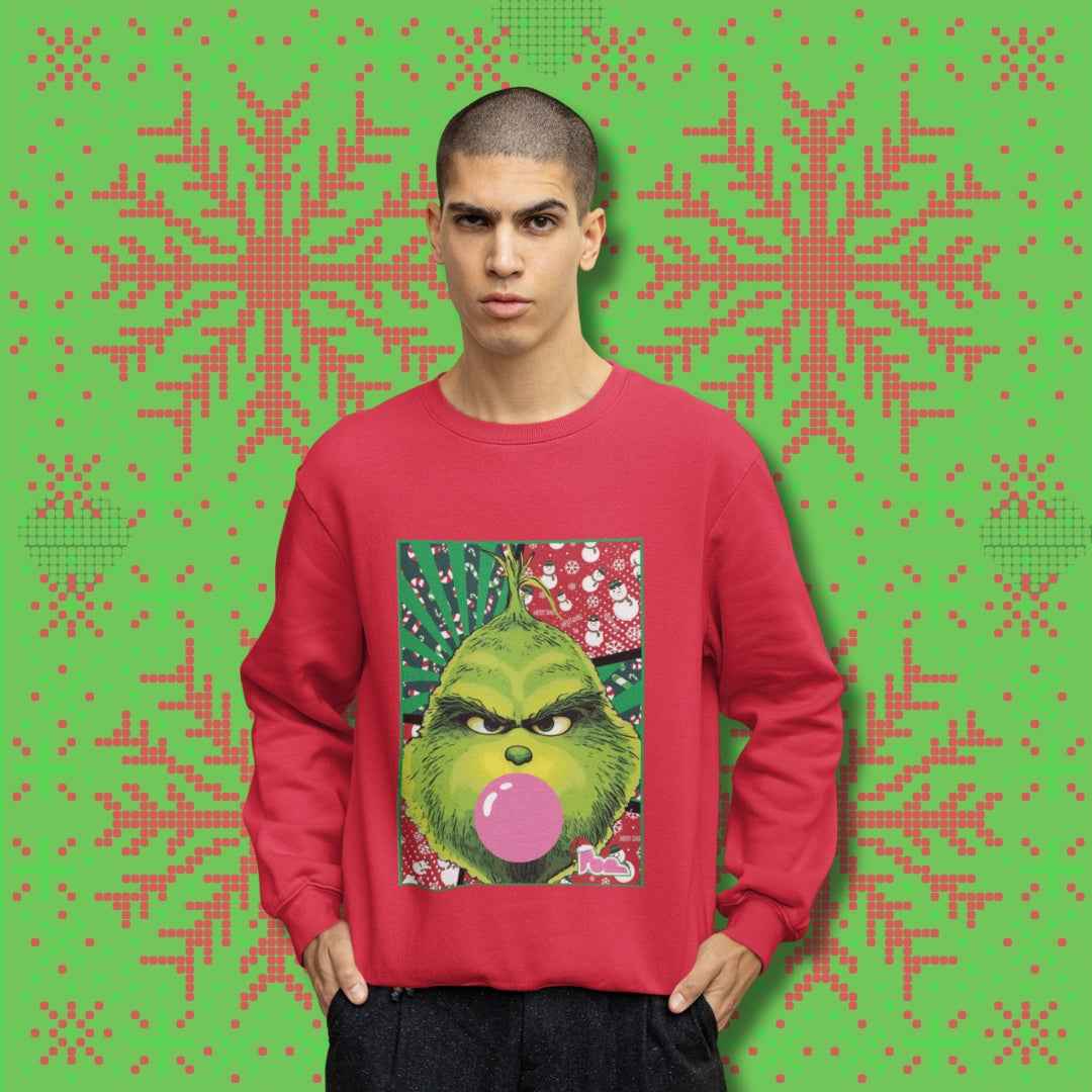 Felpa Girocollo "Xmas Grinch" - Pop
