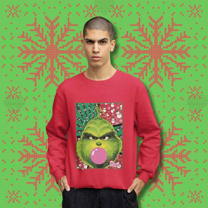 Felpa Girocollo "Xmas Grinch" - Pop