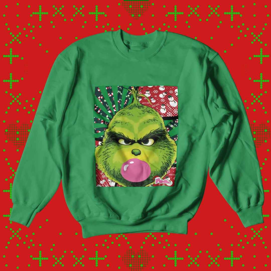 Felpa Girocollo "Xmas Grinch" - Pop