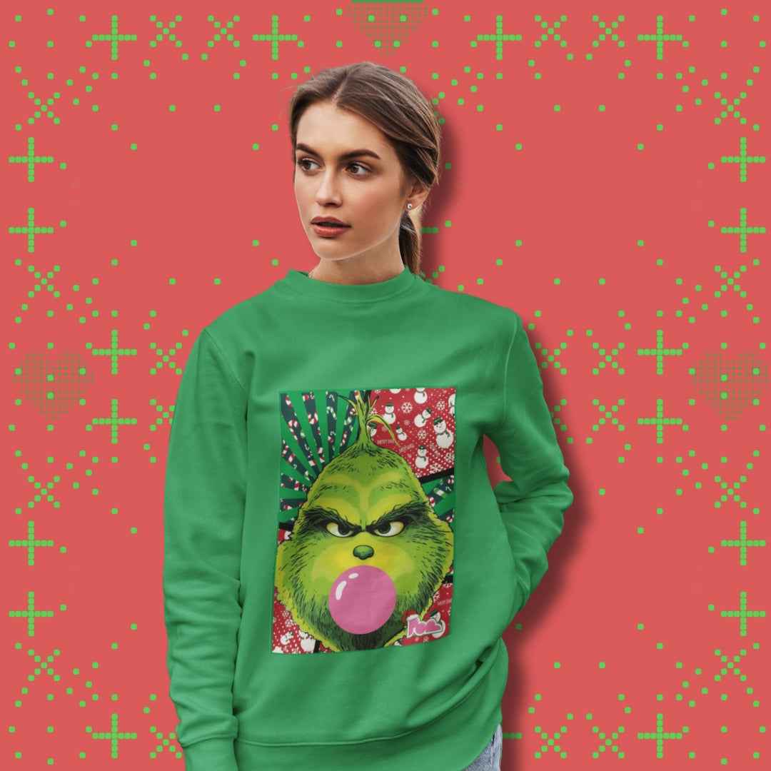 Felpa Girocollo "Xmas Grinch" - Pop
