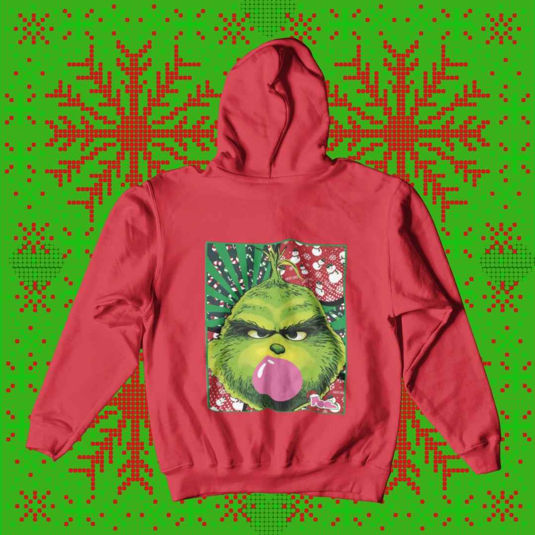Felpa Cappuccio "Xmas Grinch" - Pop