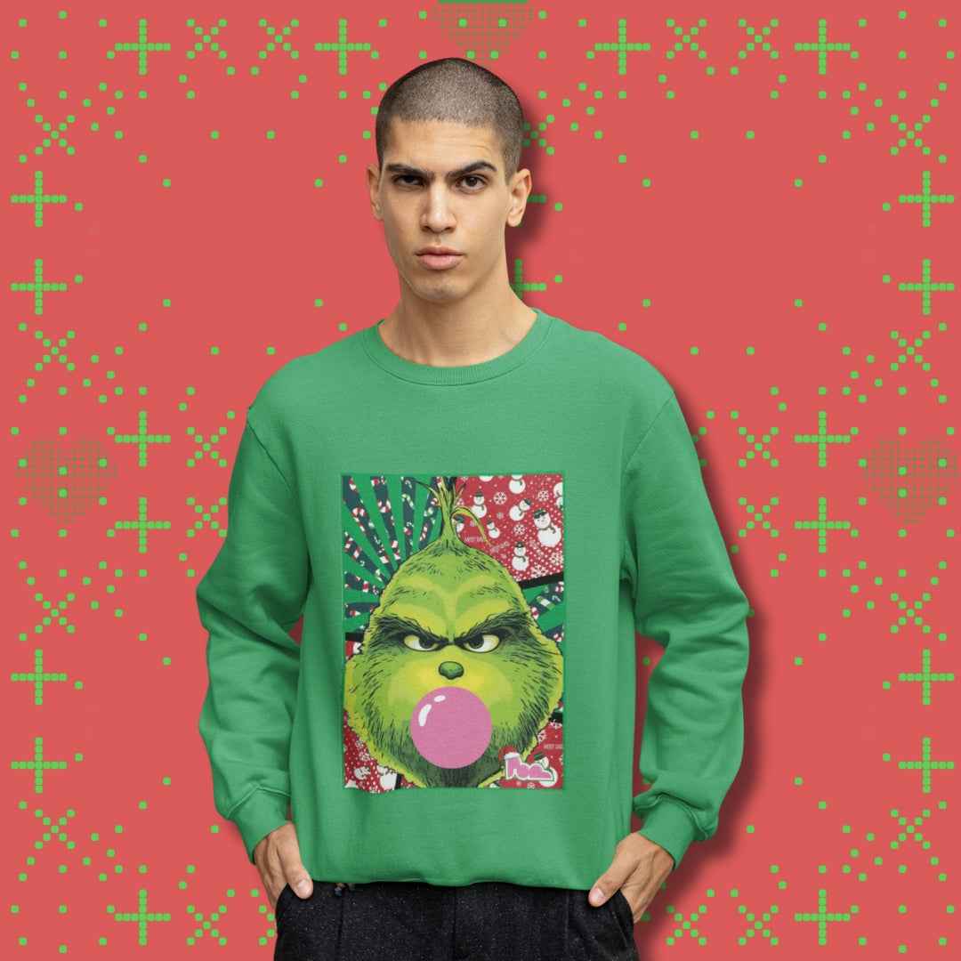 Felpa Girocollo "Xmas Grinch" - Pop
