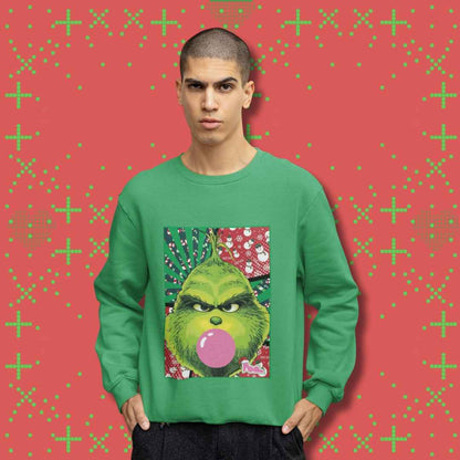 Felpa Girocollo "Xmas Grinch" - Pop