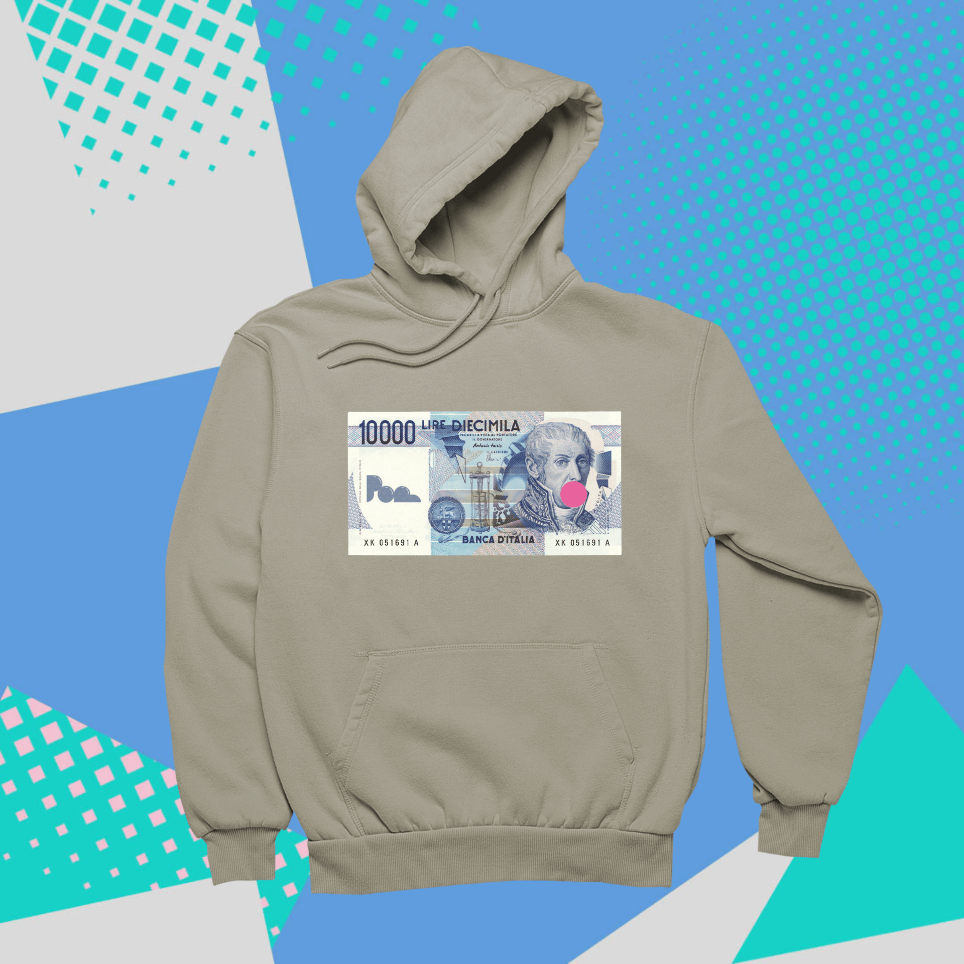 Felpa con Cappuccio - POP "10K Lire"