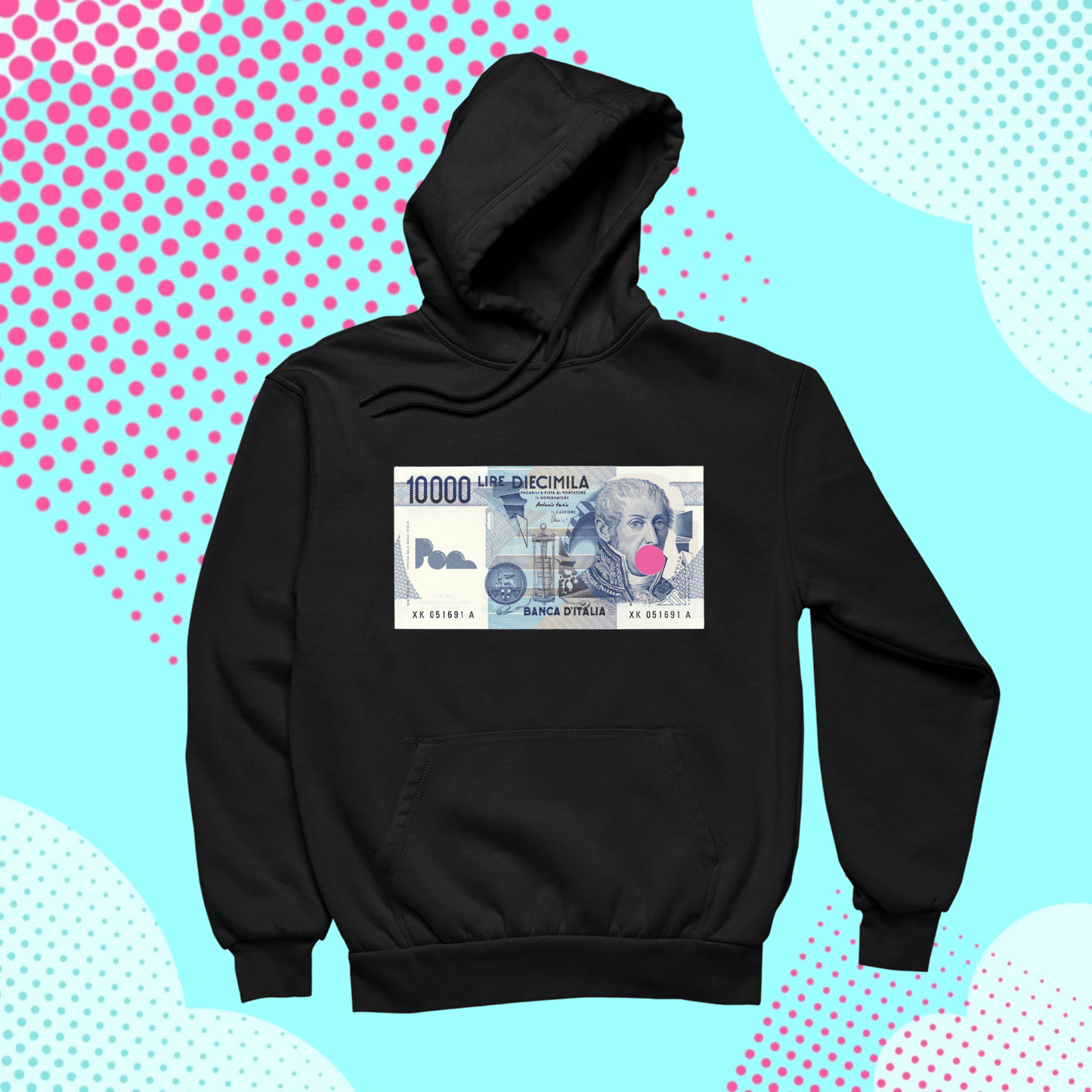 Felpa con Cappuccio - POP "10K Lire"