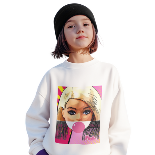 Felpa girocollo Pop "Barbie" KIDS - PopbyAlessandro
