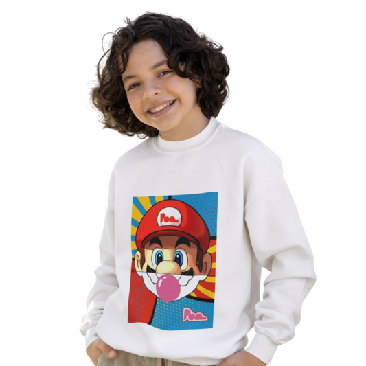 Felpa girocollo Pop "Mario" KIDS - PopbyAlessandro