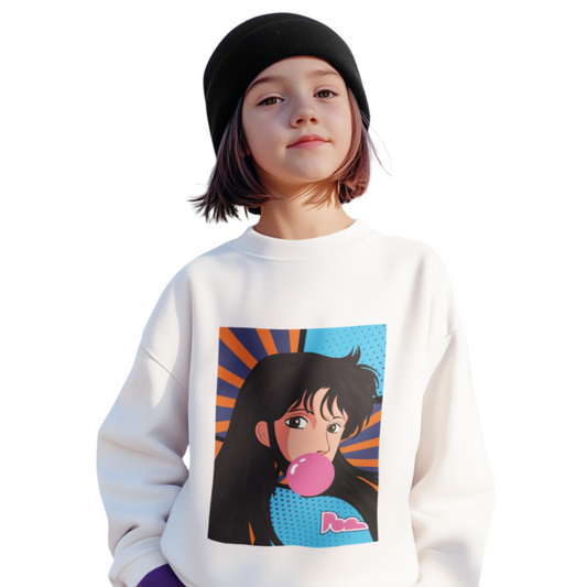 Felpa girocollo Pop "Occhi di gatto" KIDS - PopbyAlessandro