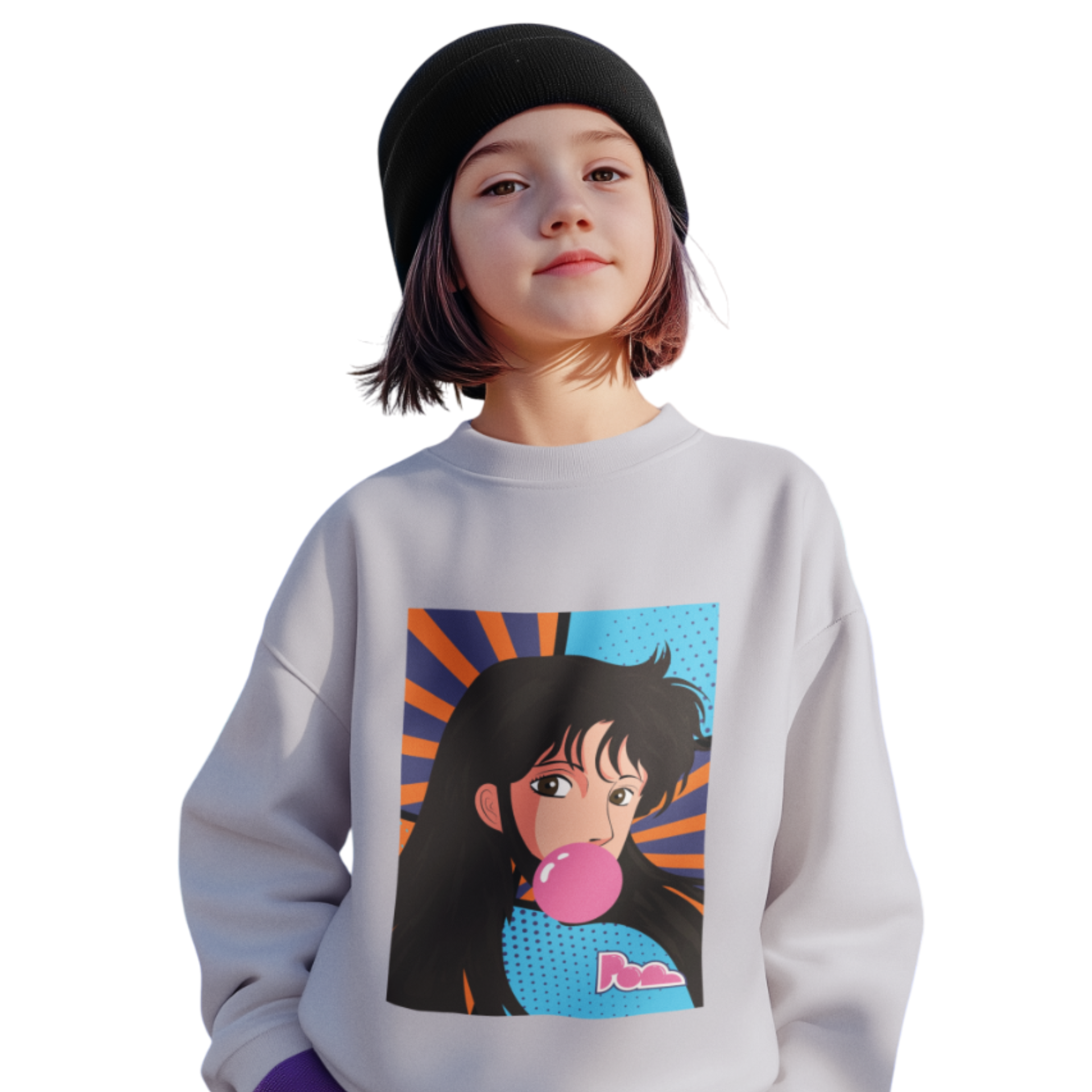 Felpa girocollo Pop "Occhi di gatto" KIDS - PopbyAlessandro