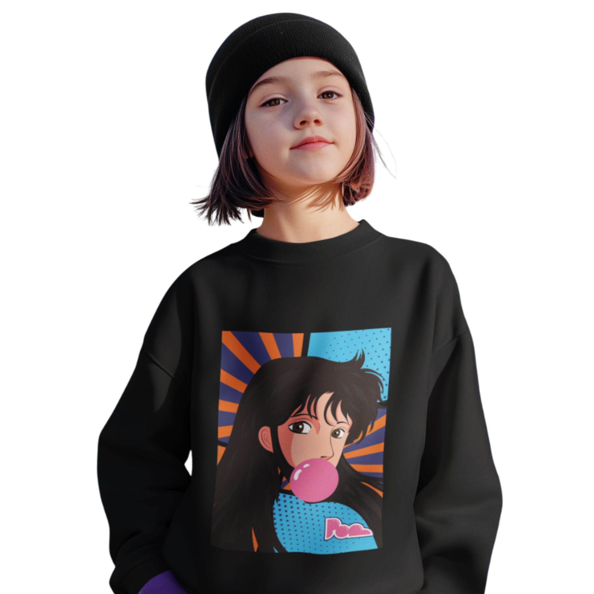 Felpa girocollo Pop "Occhi di gatto" KIDS - PopbyAlessandro