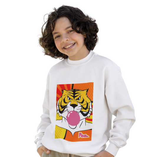 Felpa girocollo Pop "Uomo tigre" KIDS - PopbyAlessandro