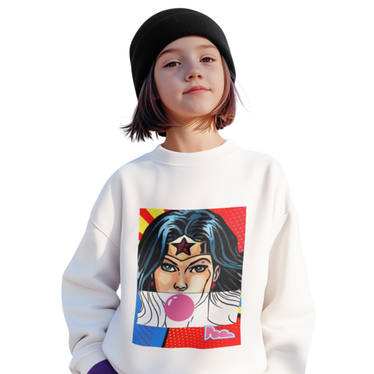 Felpa girocollo Pop "Wonder Woman" KIDS - PopbyAlessandro