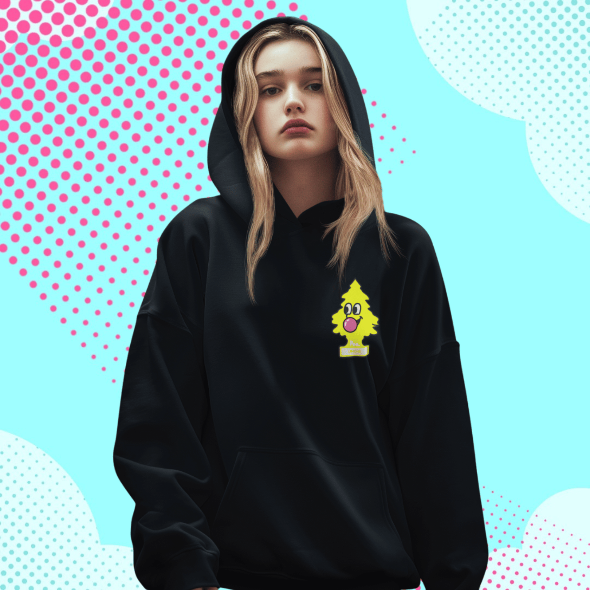 Felpa con Cappuccio - POP "Arbre Magique Limone"