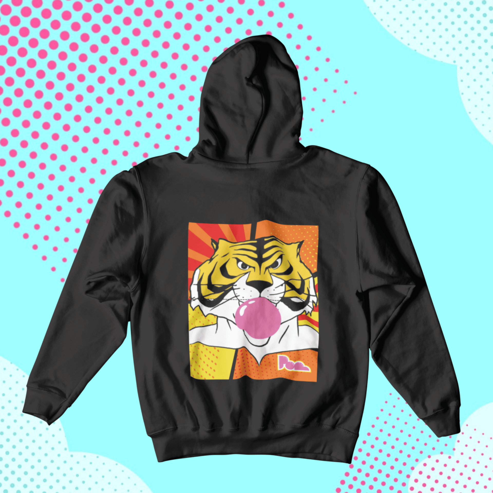 Felpa Pop con Cappuccio "Uomo Tigre"