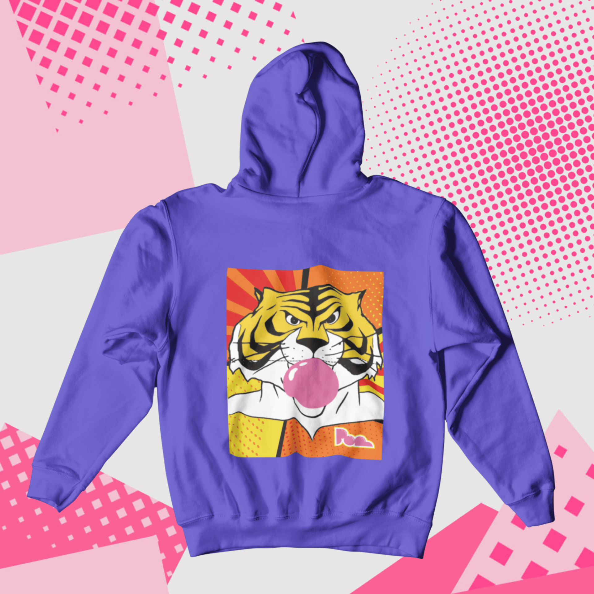 Felpa Pop con Cappuccio "Uomo Tigre"