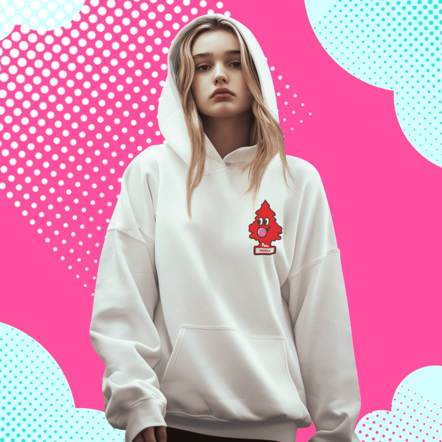 Felpa con Cappuccio - POP "Arbre Magique Fragola"