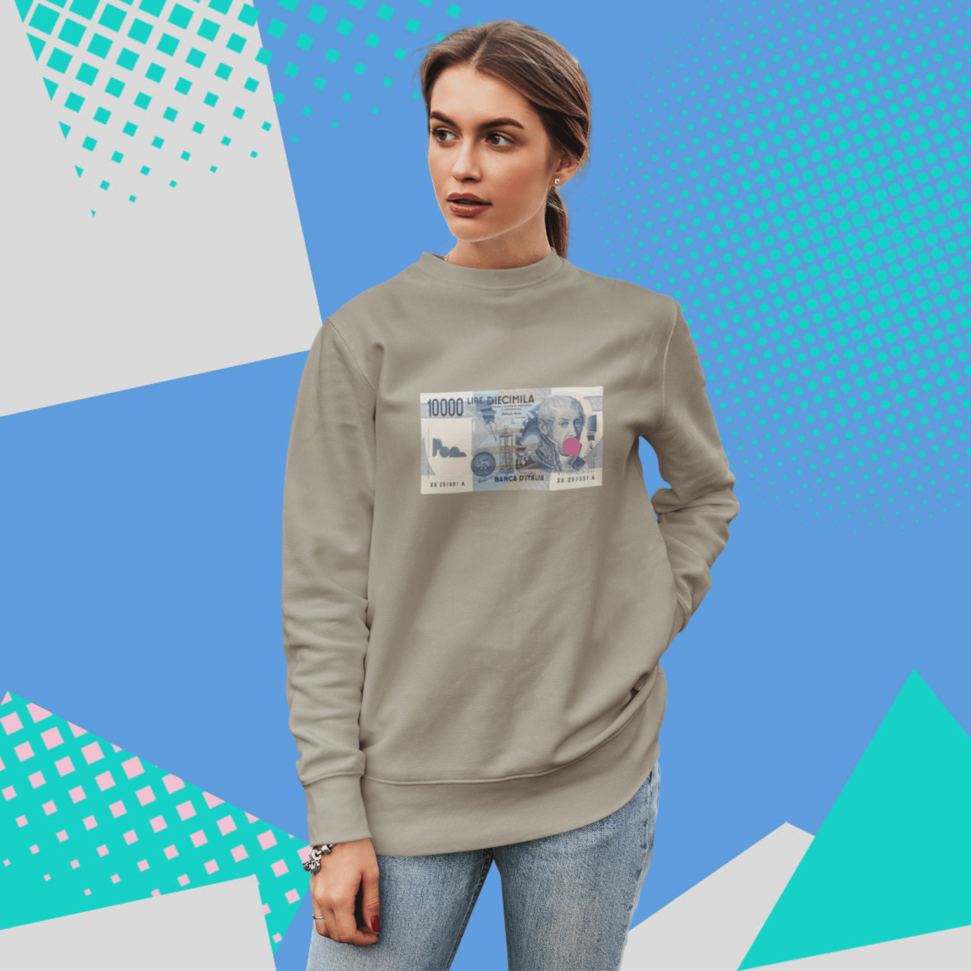 Felpa Girocollo - POP "10K Lire"