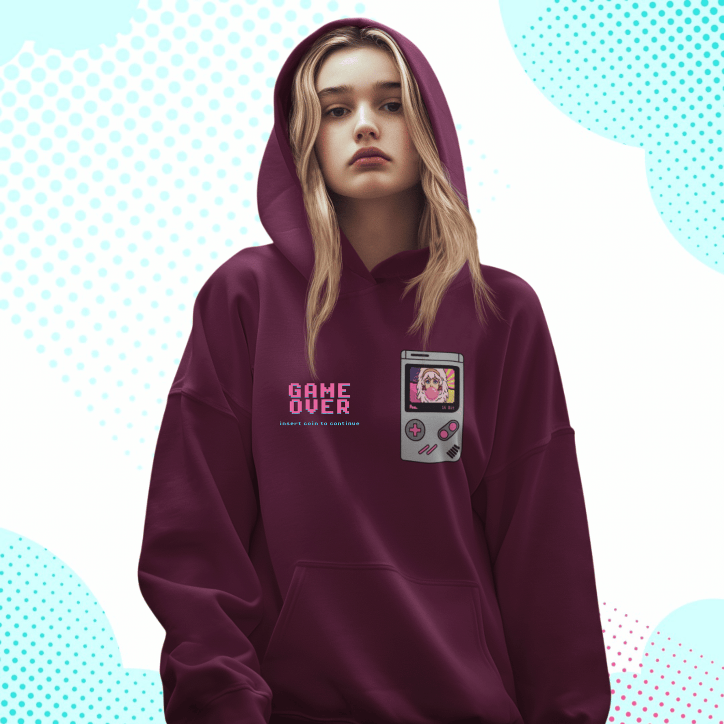 Felpa con Cappuccio - POP "Gameboy Jem Pixel"