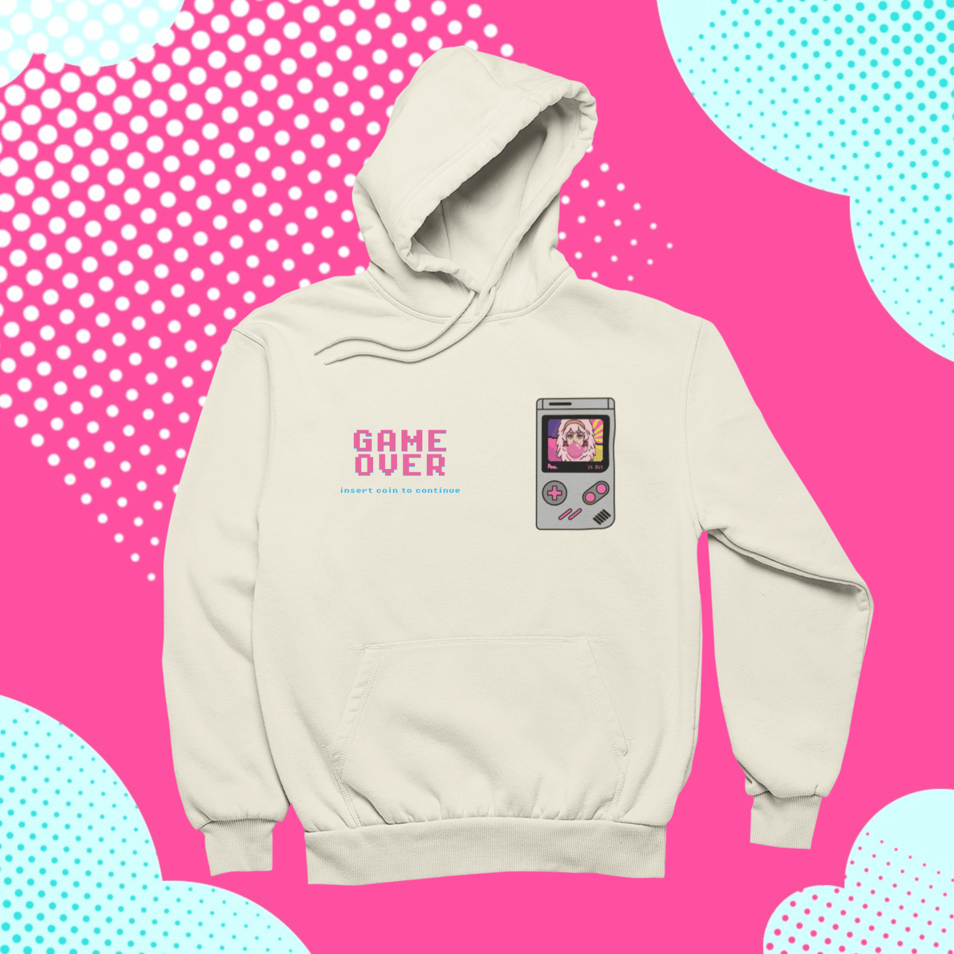 Felpa con Cappuccio - POP "Gameboy Jem Pixel"