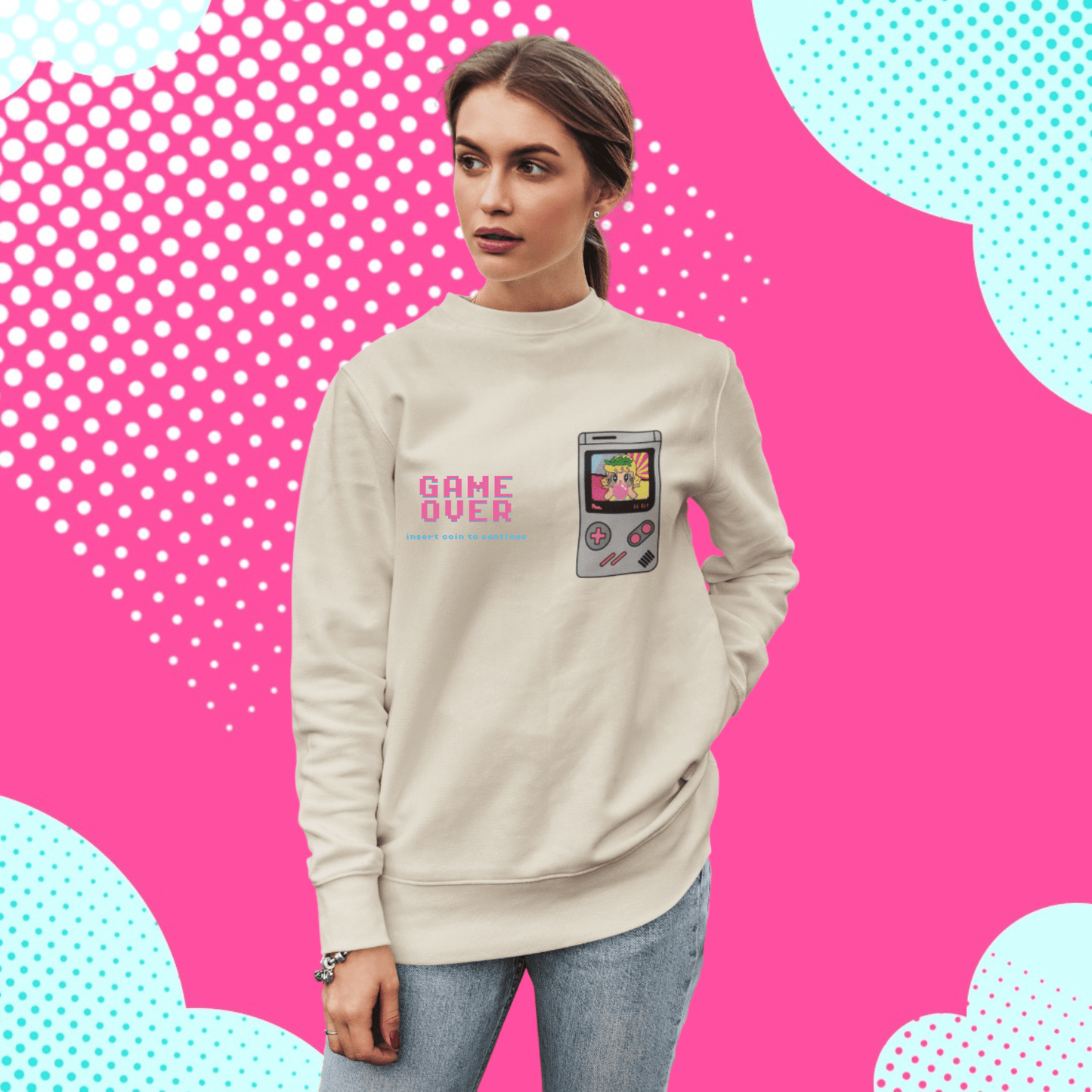 Felpa Girocollo - POP "Gameboy Pollon Pixel"