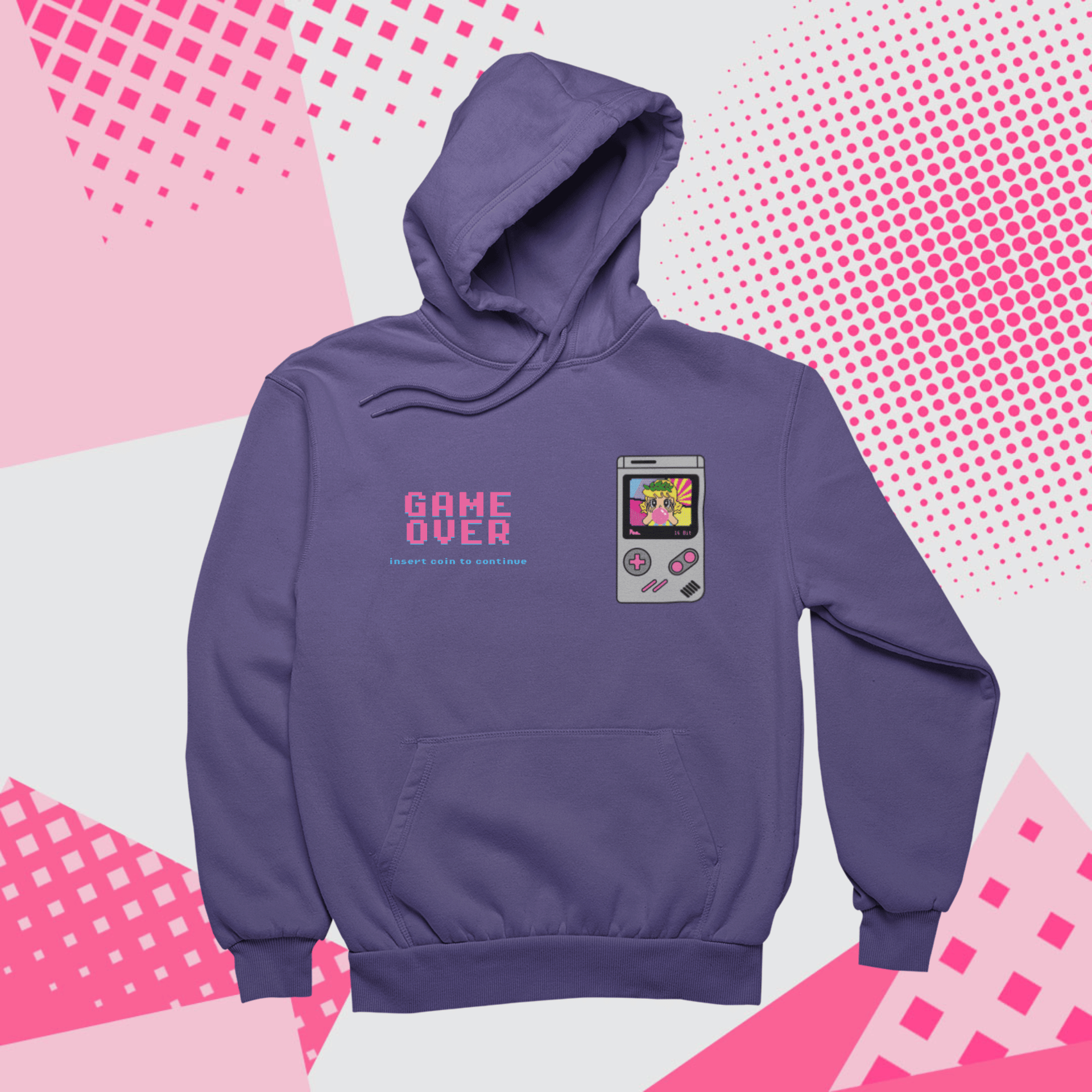 Felpa con Cappuccio - POP "Gameboy Pollon Pixel"