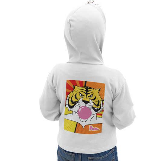 Felpa con zip Pop "Uomo tigre" KIDS - PopbyAlessandro