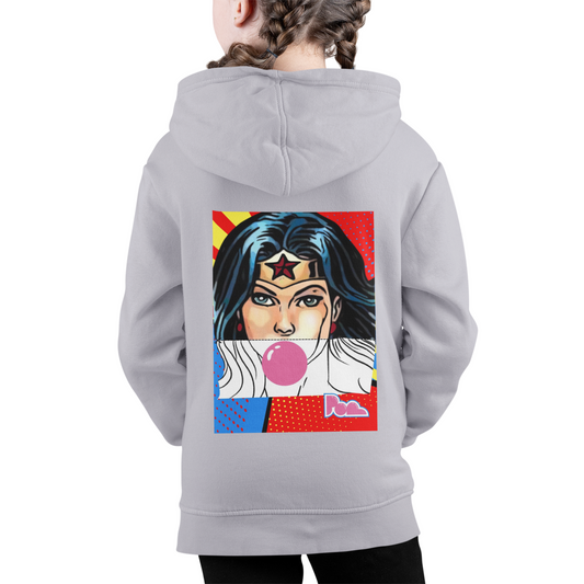 Felpa con zip Pop "Wonder woman" KIDS - PopbyAlessandro