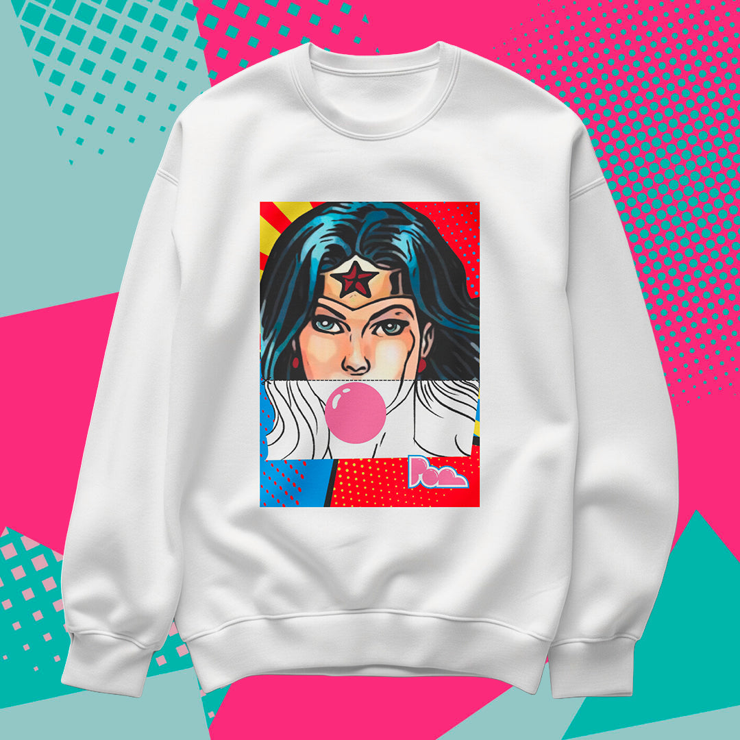 Felpa Pop Girocollo "Wonder Woman"